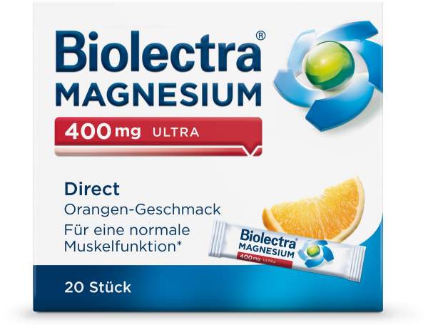 Biolectra Magnesium 400 mg ultra Direct Orangengeschmack 20 Pellets