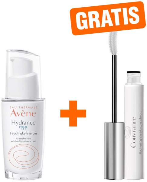 Avene Hydrance Intense Feuchtigkeitsserum 30 ml + gratis Couvrance Mascara schwarz 3 ml