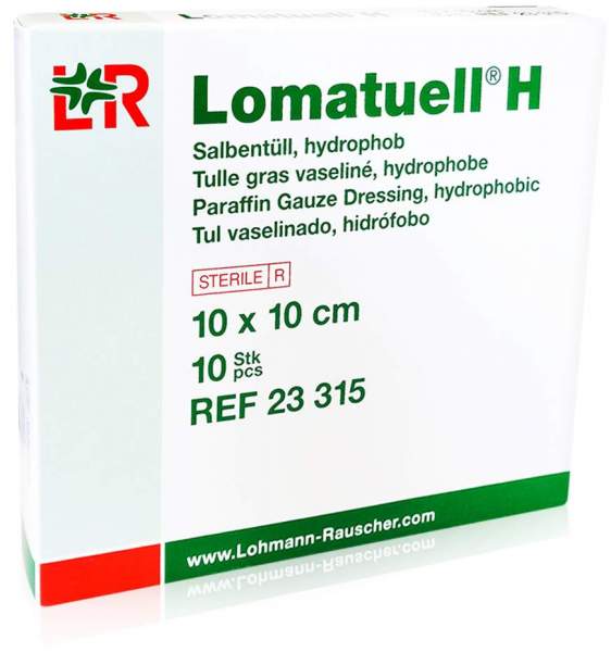 Lomatuell H Salbentüll 10 X 10 cm Steril 10 Stück