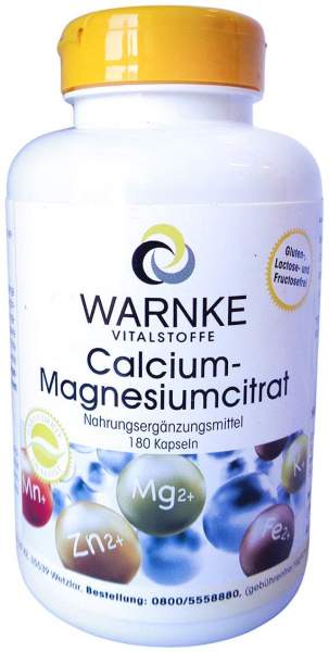 Calcium &amp; Magnesium Citrat Kapseln 180 Stück