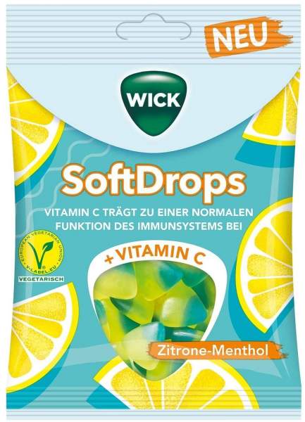 Wick Softdrops Vitaminregen Zitrone - Menthol + Vitamin C 90 g