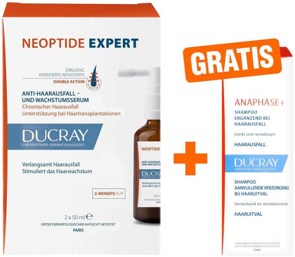 Ducray Neoptide Expert 2 x 50 ml Serum + gratis Ducray Anaphase+ Shampoo 100 ml