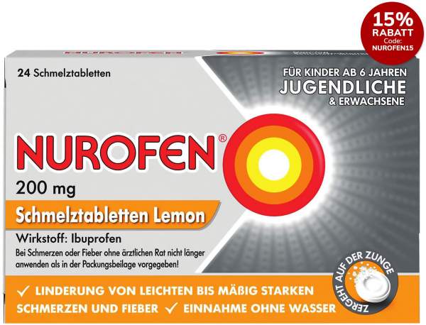 Nurofen 200 mg 24 Schmelztabletten Lemon