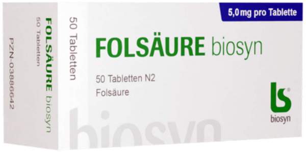 Folsäure Biosyn Tabletten 50 Stück