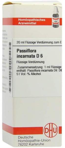 Passiflora Incarnata D6 Dhu 20 ml Dilution