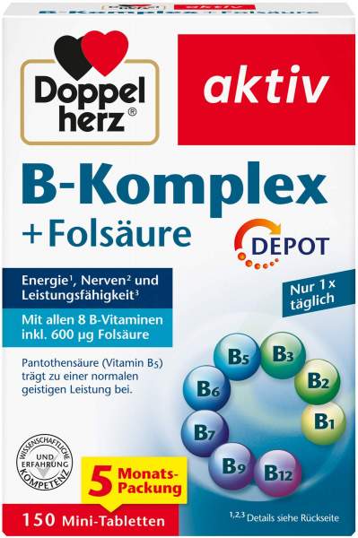 Doppelherz Aktiv B-Komplex + Folsäure 150 Tabletten