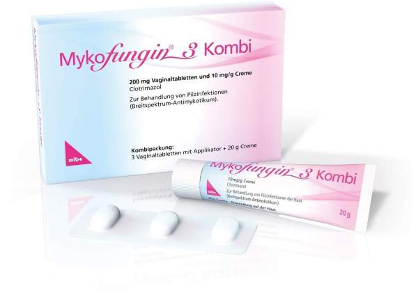 Mykofungin 3 Kombi 200 mg Vaginaltablette + 10 mg Je G Creme