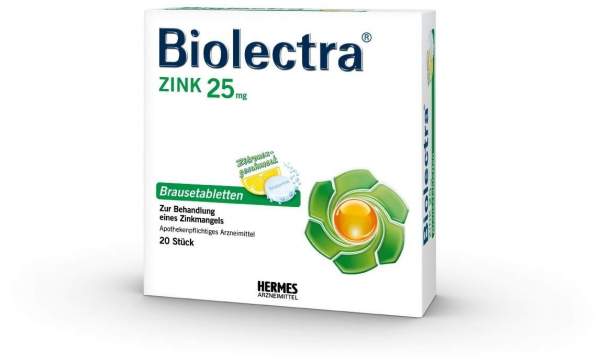 Biolectra Zink 25 mg Brausetabletten Zitronengeschmack 20...
