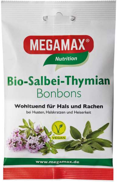 Megamax Bio Salbei-Thymian 85 g Bonbons