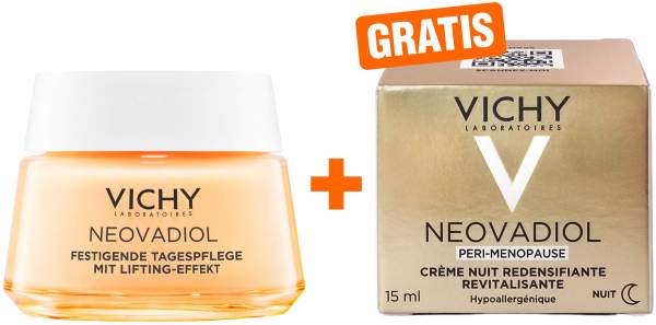 Vichy Neovadiol Tag Trockene Haut in den Wechseljahren 50 ml Creme + gratis Neovadiol Nachtpflege 15 ml