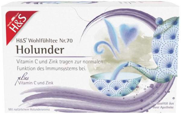 H&amp;S Holunder M.Vitamin C und Zink Filterbeutel 20 X 2,5 G