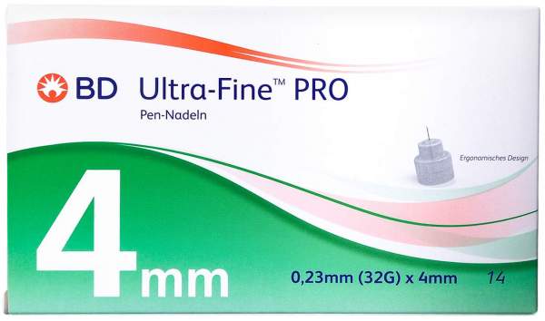 BD Ultra-Fine Pro Pen-Nadeln 4 mm 32 G 0,23 mm 14 Stück