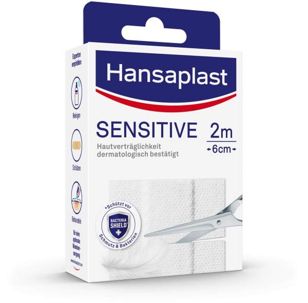 Hansaplast Sensitive 2 m x 6 cm 1 Pflaster