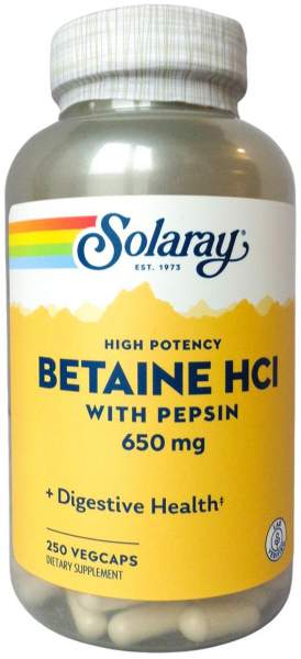 Betain Hcl 650 mg + Pepsin 250 Kapseln