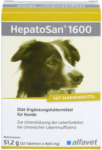 Hepatosan 1600 Diät-Erg.Futterm.Tabletten Für Hunde 32 Stück