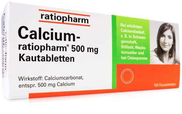Calcium Ratiopharm 500 mg Kautabletten 100 Kautabletten