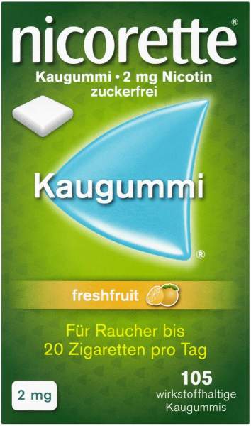 Nicorette 2 mg freshfruit Kaugummi 105 Stück
