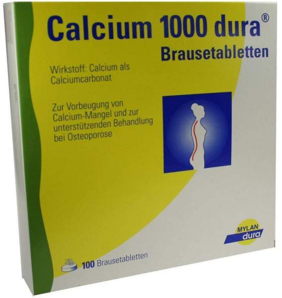 Calcium 1000 Dura Brausetabletten 100 Brausetabletten