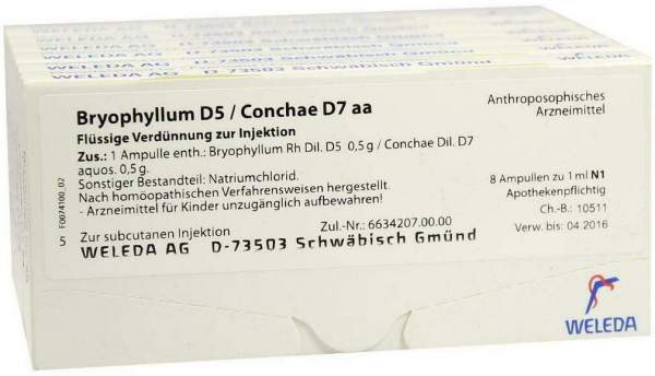 Weleda Bryophyllum D5 - Conchae D7 Aa 48 X 1 ml Ampullen