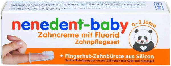 Nenedent-baby Zahncreme mit Fluorid Zahnpflegeset 20ml