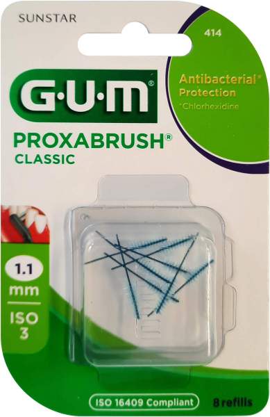 GUM Proxabrush Classic Ersatzbürsten 1,1 mm 8 Stück