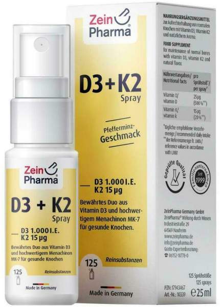 Vitamin D3+k2 1000 I.E. Spray