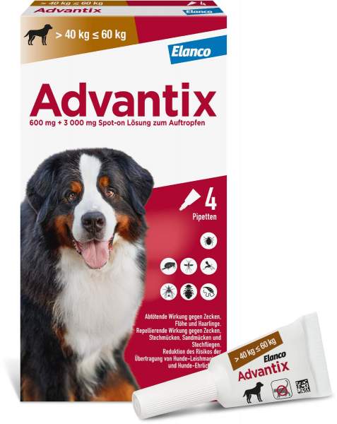 Advantix Spot-On Hund 40-60 kg 4 x 6 ml Lösung