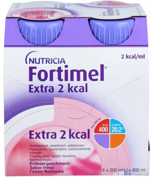 Fortimel Extra 2 kcal Erdbeergeschmack 8x4x200ml