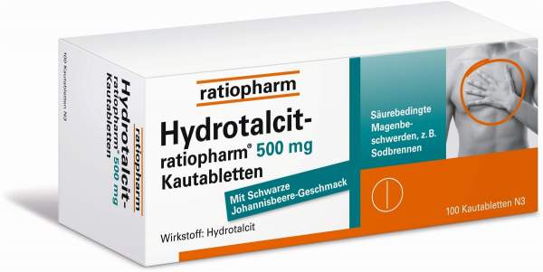 Hydrotalcit-ratiopharm 500 mg 100 Kautabletten