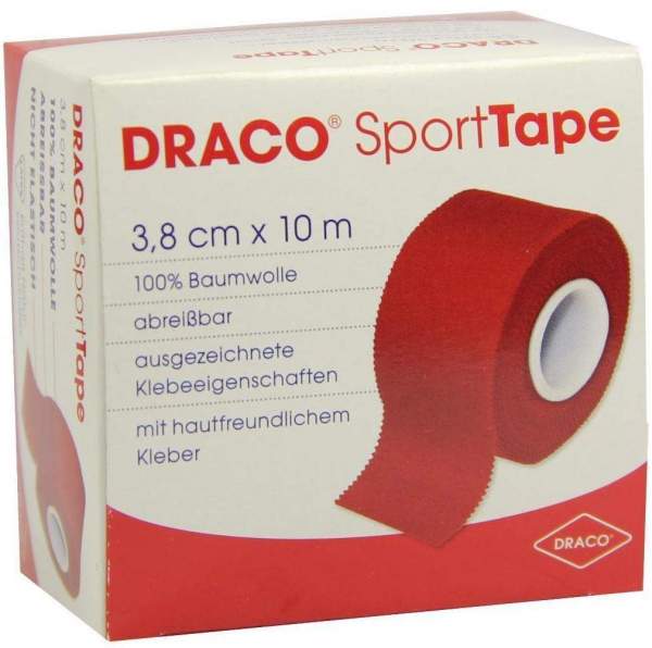 Dracotapeverband 10 M X 3,8 cm Rot 1 Verband