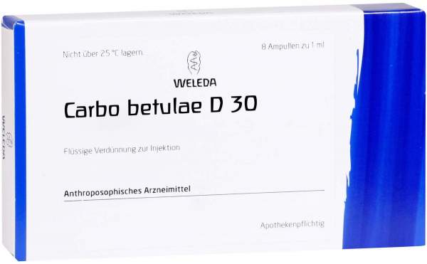Weleda Carbo Betulae D30 Ampullen 8 x 1 ml