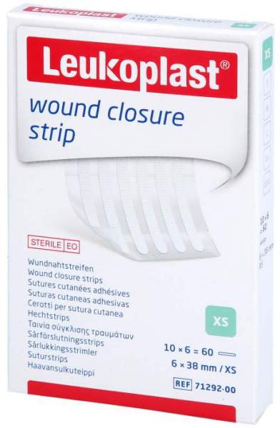 Leukoplast wound closure strip 6x38 mm weiß 10 x 6 Streifen