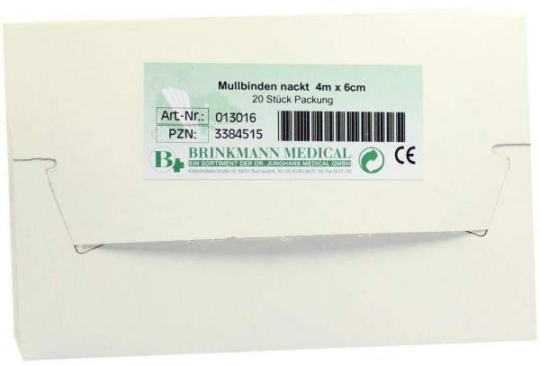 Mullbinden 6 cm X 4 M Unverpackt 20 Stück