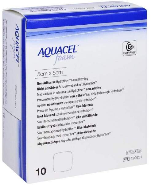 Aquacel Foam Nicht Adhäsiv 5x5 cm Ver