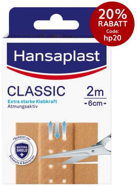 Hansaplast Classic Pflaster 2 m x 6 cm