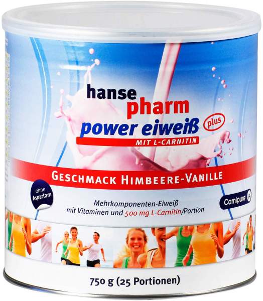 Hansepharm Power Eiweiß Plus Himbeere-Vanille 750 G Pulver