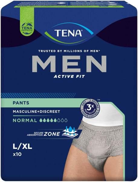 Tena Men Act.Fit Inkontinenz Pants Norm.L-Xl Grau