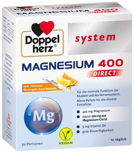 Doppelherz Magnesium 400 Direkt System 30 Portionsbeutel