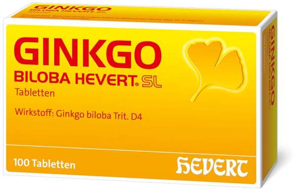 Ginkgo Biloba Hevert 100 Tabletten