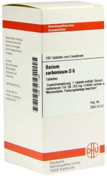 Barium Carbonicum D 6 Tabletten 200 Tabletten