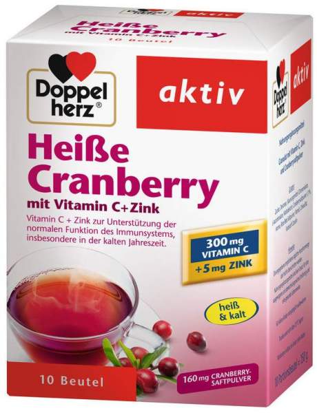 Doppelherz aktiv Heiße Cranberry mit Vitamin C + Zink 10 Beutel Granulat