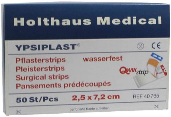 Pflasterstrips Ypsiplast Wasserfest 2,5 X 7,2 cm 50 Stück
