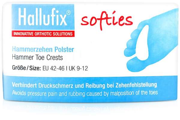 Hallufix Softies Hammerzehenpolster Gr.L 42-46