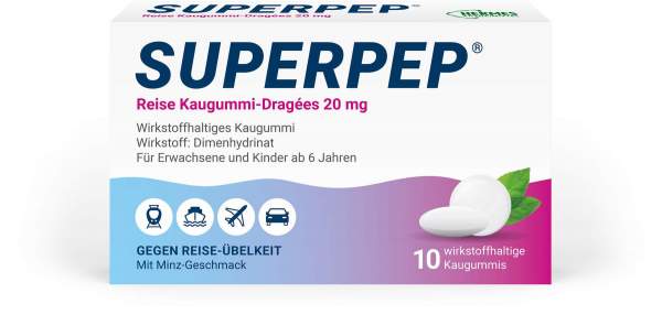 Superpep wirkstoffhaltiges Kaugummi 20 mg 10 Stück