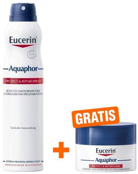 Eucerin Aquaphor Spray 250 ml + gratis Aquaphor Repair-Salbe 7 ml