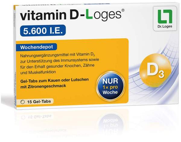 Vitamin D-Loges 5.600 I.E. 15 Kautabletten