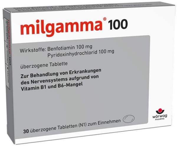 Milgamma 100 mg 30 Überzogene Tabletten