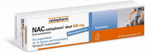 NAC-ratiopharm akut 600 mg 20 Brausetabletten