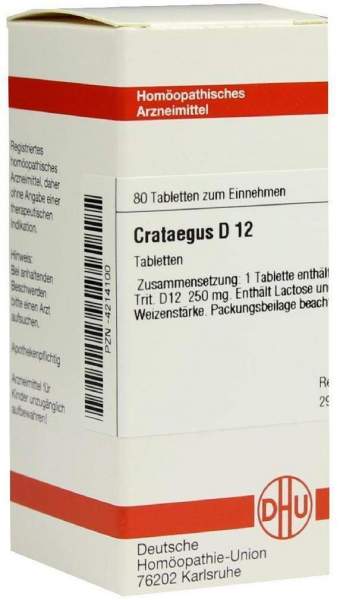 Dhu Crataegus D12 80 Tabletten
