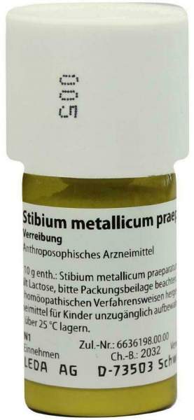 Weleda Stibium Metallicum Praeparatum D10 20 G Trituration